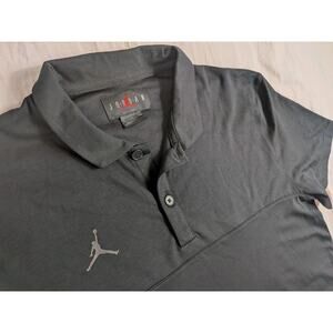 Nike Air Jordan Jumpman #23 Polo Shirt Men Size XL Black Casual